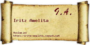 Iritz Amelita névjegykártya